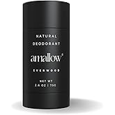 Amallow - Natural Deodorant - Aluminum Salt-Free, Tallow-Based, Baking Soda-Free, with Magnesium & Zinc - Long-Lasting Odor Protection - Handcrafted in the USA - 2.6 oz (Everwood)