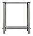 AVF Transitional Steel and Glass Two Tier Square End Table in Black/Chrome