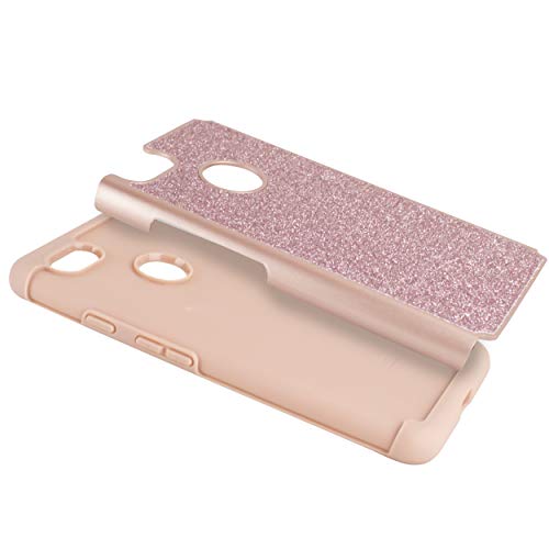 Glitter Hard Case for Google Pixel 3, Glitter Bling Hard Cover with Dual-Layer [Hard PC Back Exterior + Soft TPU Interior] for Girls Value Bundle (Rose) - Thumbnail 3