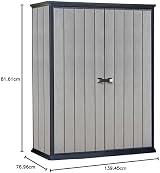 Keter 228430 High Store Vertical Outdoor Storage Shed Compact Space Saving view 12