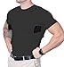 AC Undercover Concealed Carry Crew Neck Tshirt/CCW Tactical Clothing/Concealed Clothing REF. 511 (Black)