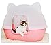 Kitty Shaped Cat Litter Box (Pink)