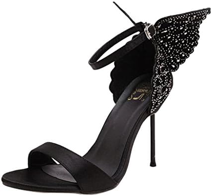 Arrobin Khan JL ZB Single Shoes High Heel Sandals European And American Butterfly Wings Fashion Exquisite And Banquet Shoes A+ (Size : 37)