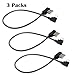 YICHUMY 3 Packs 27cm Short Fast Charging Cable 90 Degree Phone Charging Cable Braided USB Charger Cord Right Angle Compatible with Phone X Phone XS MAX/XR/Phone 8 Plus(Black)