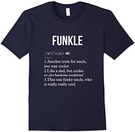 Mens Mens Funny Funky Uncle Definition Funkle T-Shirt Large Navy