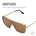 Quay Australia UNBOTHERED Women's Sunglasses Shield Sunnies - Gold/Brown