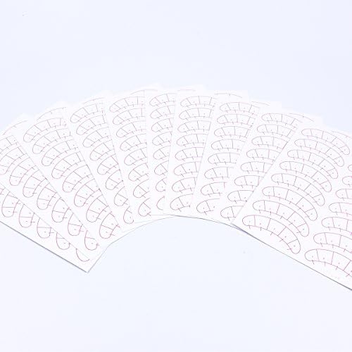 Kenzie Beauty 240 Pairs Lashes Extensions Positioning Sticker with Sectioned Measurements