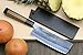 Yoshihiro Kurouchi Black-Forged Blue Steel Stainless Clad Nakiri Japanese Vegetable Knife Ebony Handle (7