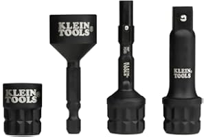 Klein Tools 65KADPM KNECT (M) Impact Socket Adapter Set, 4 Adapters for 3/8-Inch Drive Tools, Flip Sockets and Impact Drivers, Compatible with KNECT (S) and (M) Systems