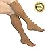 Zipper Compression Socks. 20-30mmHg. Knee Length. 2X. Beige