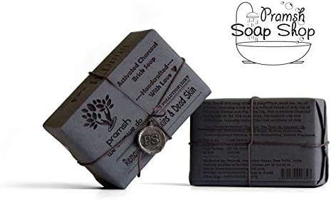 Pramsh Traders Activated Charcoal Handcrafted whitening & Detoxifying Spa Soap Bar (200gm)