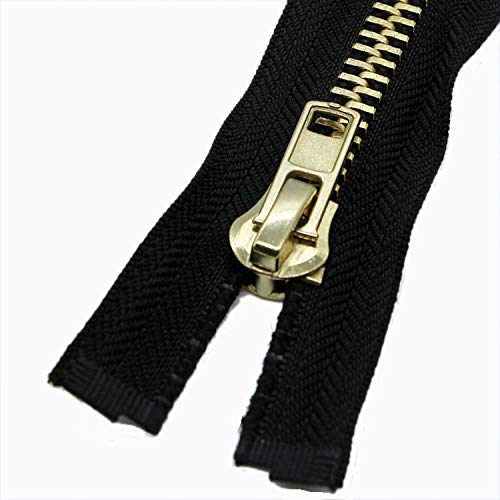 10 26 Inch Metal Zipper Brass Separating Jacket Zipper Heavy Duty