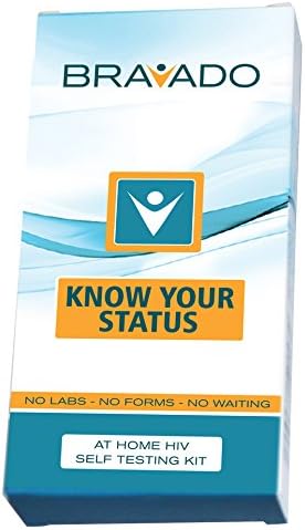 HIV Test by Bravado - Convenient Testing Kit Provides Results in 20 Minutes - No Labs, Forms or Waiting - Safe, Effective and Easy to Use