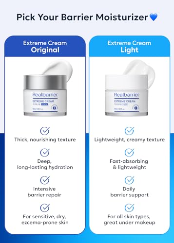 Real Barrier | Extreme Cream | Korean Moisturizer Face Cream, Korean Skin Care | Rich Face Lotion for Sensitive Skin | Hydrating Face Moisturizer with Hyaluronic Acid and Ceramides | 1.69 fl oz (50ml)