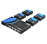 OREI 1x4 HDMI Extender Splitter Over Single Cable CAT6/7 1080P With IR Remote EDID Management - Up to 132 Ft - Loop Out - Low Latency