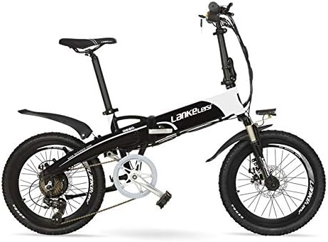 LANG TU 20'' Folding Pedal Assist Electric Bike Built-In 48V 10Ah/14.5Ah Lithium-ion Battery,240W / 500W Strong Powerful Motor,Aluminum Alloy Rim & Frame,Front Wheel Quick Release
