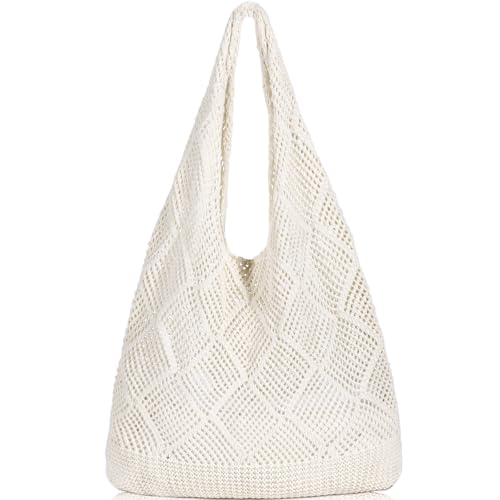 WantGor Crochet Bags, Beach Mesh Tote Bag Womens Shoulder Shopping Handbag at Amazon