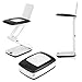Lighted Desk Magnifying Glass Lamp with Light on Stand Led Portable Pocket Magnifier Visor Folding 3X for Reading,Hobby,