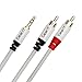 3.5mm to RCA Cable, GearIT Pro Series 50 Feet Premium Gold Plated 3.5mm to RCA Audio Stereo Cable for Headphones, Home System, Car Stereo, iPods, iPhones, MP3 Players and More - White