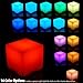Mr.Go 10-inch Rechargeable LED Cube Light w/Remote, 16 RGB Colors & Dimmable LED Cube Lamp Night Light Mood Lamp, Ambient Decorative Lighting, Cordless & Waterproof for Indoor Outdoor Use