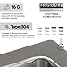 FRIGIDAIRE Undermount Stainless Steel Kitchen Sink, 16 Gauge, Deep Basin, 27