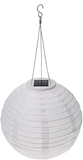 Silverbirdly Solarlaterne, Lichter, Dekoration, Hängende Gartenlaterne, LED-Solar-Laterne, Kugellicht, wasserdicht, Outdoor, Hochzeit, Fest, Dekor-Lampe