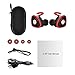 True Wireless Bluetooth Earbuds Stereo Earphones Dual In-ear Noise Isolation Mini Sports Headset Headphones with Mic (Red)