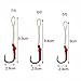Fishing Jig Assist Hooks, 20PCS Stainless Steel Jigging Hooks with PE Line for Saltwater Big Game Tuna Snapper Halibut Fishing (20pcs 1/0)