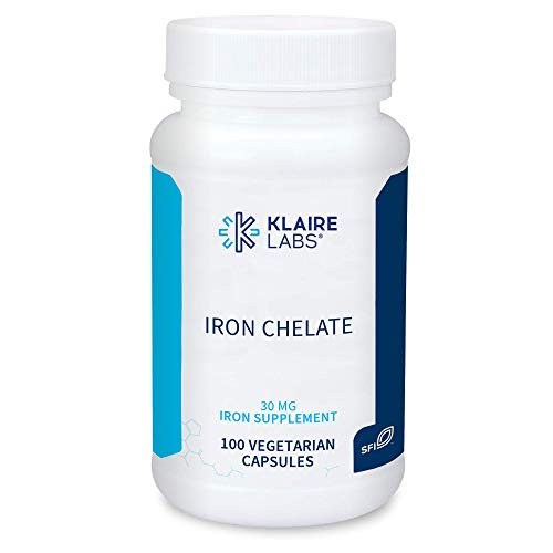 Klaire Labs Iron Bisglycinate Chelate Supplement 30mg Ferrous
