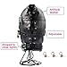 Leather Bondage Gimp Mask, Full Face Blindfold Hood Lockable & Dildo Penis Mouth Gag Breathable Restraint Head Hood for Unisex Adults Couples, BDSM/LGBT Restraint Training Toy Fetish Mask