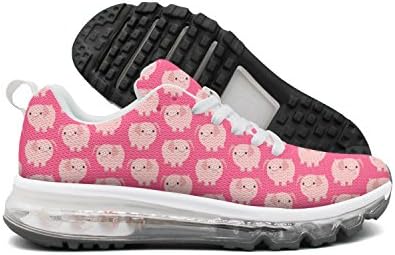 djghgpop Women Soft Cute Clever Cartoon Pigs Outdoor Air Cushion Athletic Shoes
