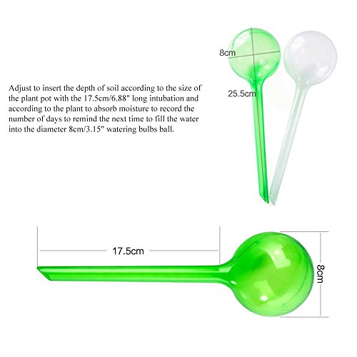 Giveme5 Pack of 3 Aqua Globes Small Plant Flower Automatic Self Watering PVC Bulbs Ball Garden Waterer Device Set (Transparent)