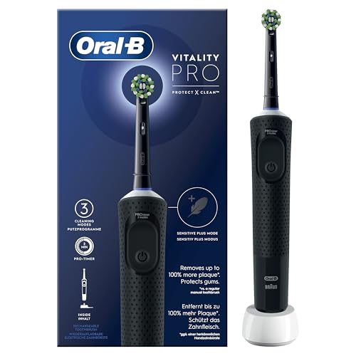 Spazzolino Elettrico Ricaricabile Vitality Pro Nero, 1 Testina. 1 Spazzolino
