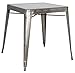 Chintaly Imports 8029 Galvanized Steel Dining Table, Gun Metal