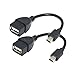 SaiTech IT (2 Pack Mini USB OTG Cable for Digital Cameras - USB A Female to Mini USB B 5 Pin Male Adapter Cable primary