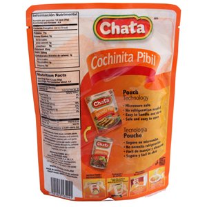 CHATA SEASONED SHREDDED MEAT 8.8OZ POUCH (PACK OF 1) (SELECT FLAVOR BELOW) (COCHINITA PIBIL).