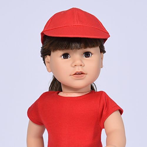 18 Inch Doll Baseball Cap Red - Doll Cap - Doll Hat Accessories fits 18 Inch Dolls and fit American Girl Dolls