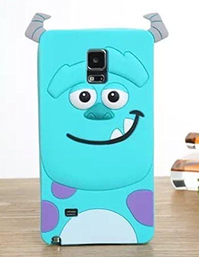 Galaxy Note 4 Case,Galaxy Note 4 Silicone Case,Tribe-Tiger 3D Cute Cartoon Blue Monster Soft Silicon Gel Rubber Case Cover Skin for Samsung Galaxy Note 4 2014 Model(Monster)