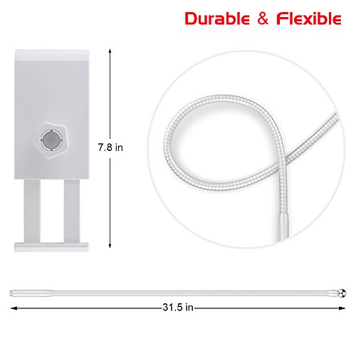 Universal Tablet Stand for Bed or Office or Kitchen, SPESSN 360 Degrees Rotation Adjustable Arm Clamp Mount Lazy Holder Extendable Stand for iPad and iPhone (Silver) - Thumbnail 3