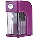 Electronic Pencil Sharpener With Auto Stop Safety Feature & Large Pencil Holder For Home, Office or Classroom, - Purple - By Office + Style