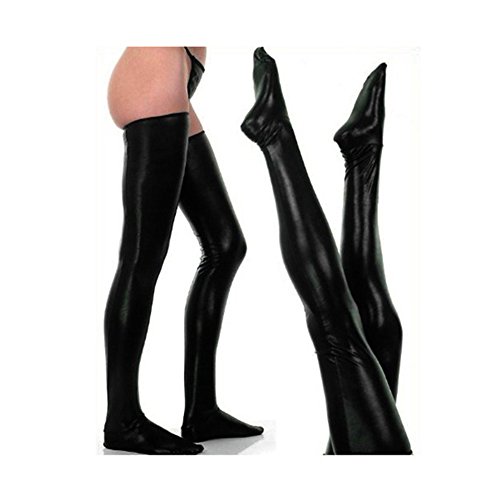 Black Wetlook Fetish Stockings