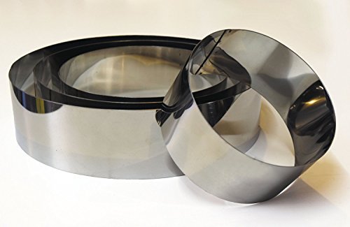 Set of 4 Mousse Cake Baking Rings Cutters Bottomless By Euro Tins