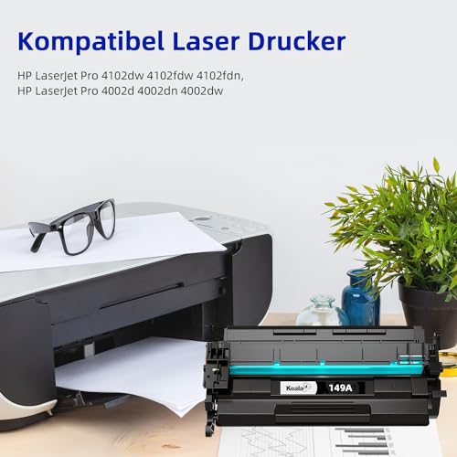 Koala 149A 149X (with Chip) Toner Compatible with HP Compatible for HP 149A W1490A 149X W1490X Black Toner for HP LaserJet Pro 4002 4002dn 4002dw 4002n MFP 4102 4102fdn 4102fdw (Black, 1 Pack)