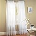 DreamKingdom - 2 PCS Solid Sheer Window Curtains/Drape/Panels/Treatment Brand New 58"Wx84"L - White primary