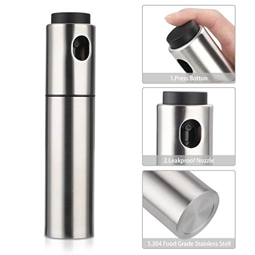 Besmon Oil Olive Sprayer Mister Oil Sprayer for Cooking,BBQ, Making Salad, Cooking, Baking, Roasting, Grilling