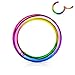 1 Piece Rainbow Hinged Segment Ring/Septum Clicker Titanium Anodized 316L Surgical Steel