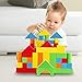 Liberty Imports 131 Piece Foam Building Blocks for Kids - Creative EVA Foam Blocks for Toddlers - Large, Soft, Stackable Toddler Preschool Educational Toys Playset