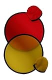 BZANY® Red And Yellow Toy Pocket Fan Flying Disc With Pouch