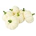 Peicees 6 Realistic Fall Harvest Small Beige Mini Artificial Pumpkins for Halloween, Fall and Thanksgiving Decorating