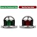 Acelane One Pair LED Navigation Lights Red and Green Lights Marine Sailing Signal Lights Stainless Steel 12V Bow Side Port Starboard for Boating Fishing Yacht, Pontoons, Chandlery Boat
